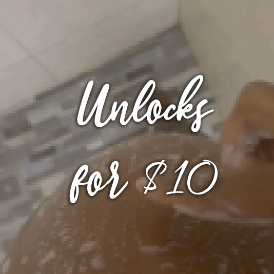 showering my huge belly and foam ..